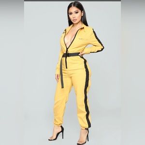 Fashion Nova jumpsuit, New, Never Worn, Size XS, Color Mustard